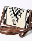 American Darling ORGANISER Upcycled Wool Genuine Leather women bag western handbag purse
