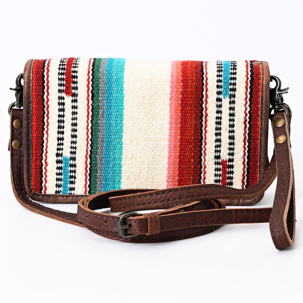 American Darling ORGANISER Upcycled Wool Genuine Leather women bag western handbag purse