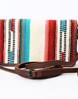 American Darling ORGANISER Upcycled Wool Genuine Leather women bag western handbag purse