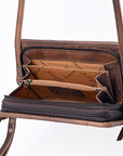 American Darling ORGANISER Upcycled Wool Genuine Leather women bag western handbag purse