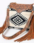 ADBGS192BW American Darling Hand Tooled Saddle Blanket Genuine Leather Women Bag Western Handbag Purse