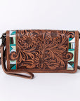 American Darling ORGANISER Upcycled Wool Genuine Leather women bag western handbag purse
