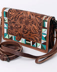 American Darling ORGANISER Upcycled Wool Genuine Leather women bag western handbag purse