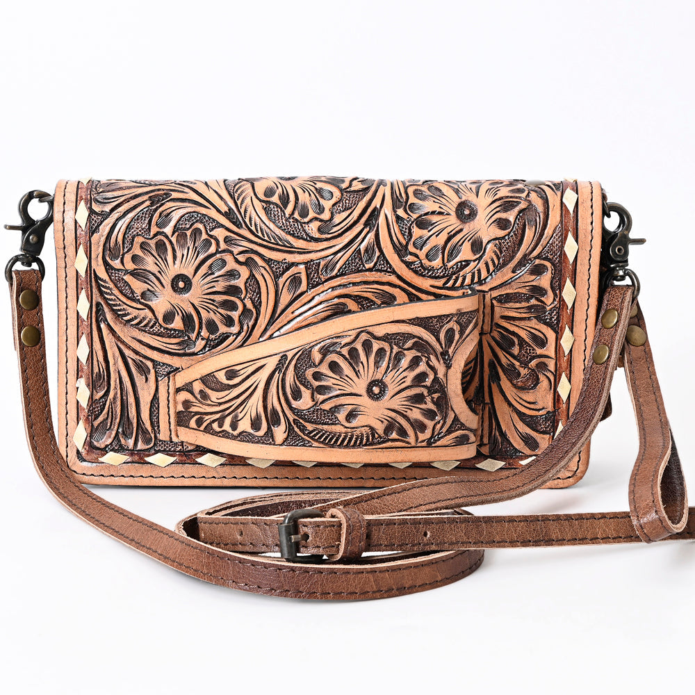 American Darling ORGANISER Upcycled Wool Genuine Leather women bag western handbag purse