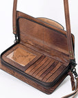 American Darling ORGANISER Upcycled Wool Genuine Leather women bag western handbag purse