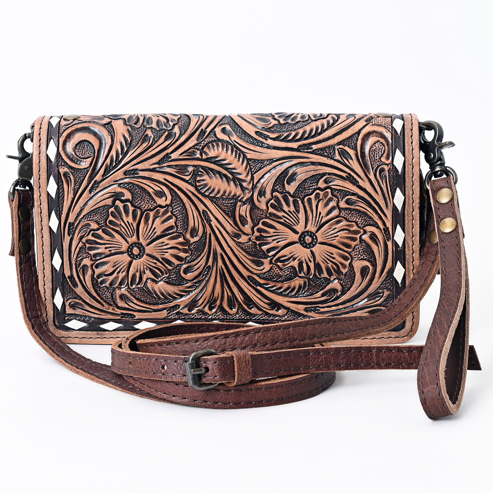 American Darling ORGANISER Upcycled Wool Genuine Leather women bag western handbag purse