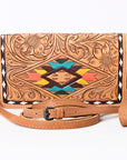 American Darling ORGANISER Upcycled Wool Genuine Leather women bag western handbag purse