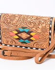 American Darling ORGANISER Upcycled Wool Genuine Leather women bag western handbag purse