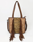 American Darling Tote Hand Tooled Hair-On Genuine Leather women bag western handbag purse