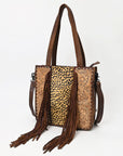 American Darling Tote Hand Tooled Hair-On Genuine Leather women bag western handbag purse