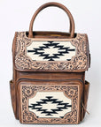 American Darling Backpack Hand Tooled Crocodile embossed Genuine Leather women bag western handbag purse