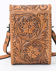 ADBG1089 American Darling Cell Phone Holder Hand Tooled Genuine Leather women bag western handbag purse