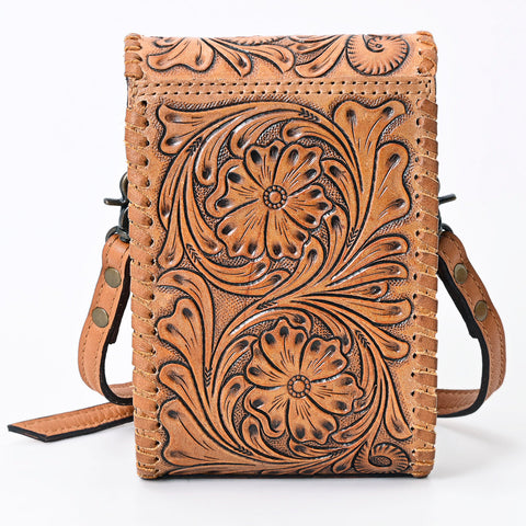 ADBG1089 American Darling Cell Phone Holder Hand Tooled Genuine Leather women bag western handbag purse