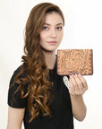 ADBG1092 American Darling Portfolio Bag Hand Tooled Genuine Leather women bag western handbag purse