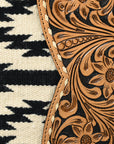 ADBG1094 American Darling Canteen Hand Tooled Saddle Blanket Genuine Leather women bag western handbag purse
