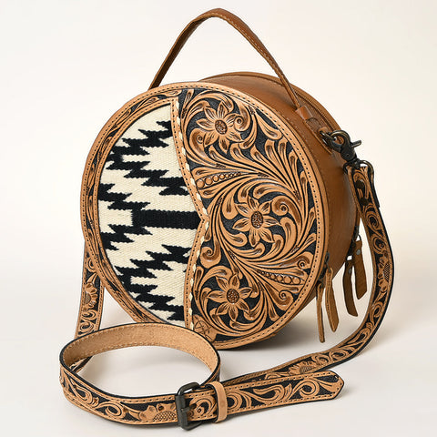 ADBG1094 American Darling Canteen Hand Tooled Saddle Blanket Genuine Leather women bag western handbag purse