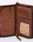 American Darling ORGANISER Upcycled Wool Genuine Leather women bag western handbag purse