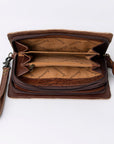 American Darling ORGANISER Upcycled Wool Genuine Leather women bag western handbag purse