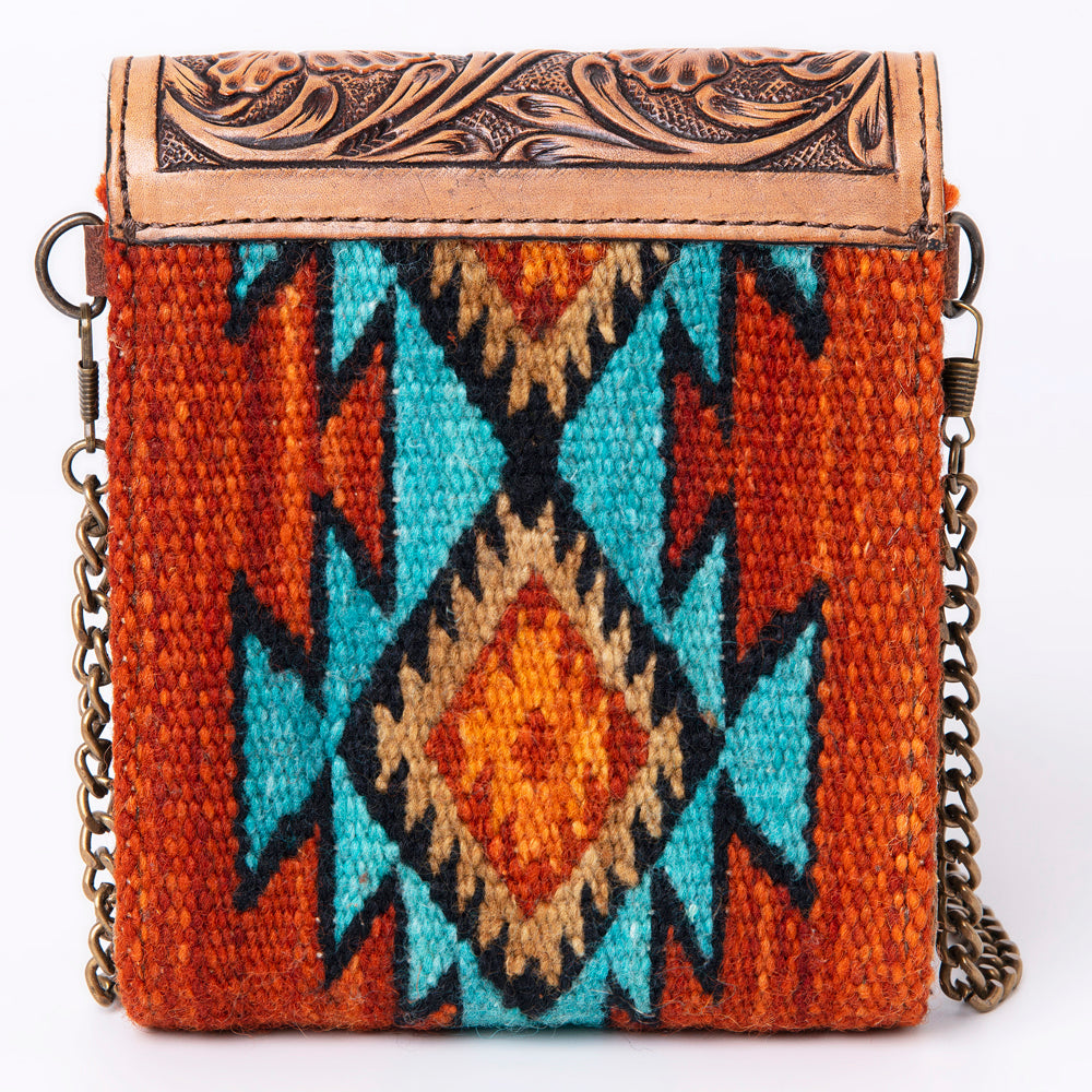 American Darling Hand Tooled Hair On Genuine Leather Women Bag Western Handbag Purse