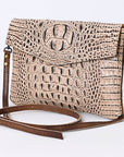 ADBGS178BI American Darling Crocodile Embossed Genuine Leather Women Bag Western Handbag Purse