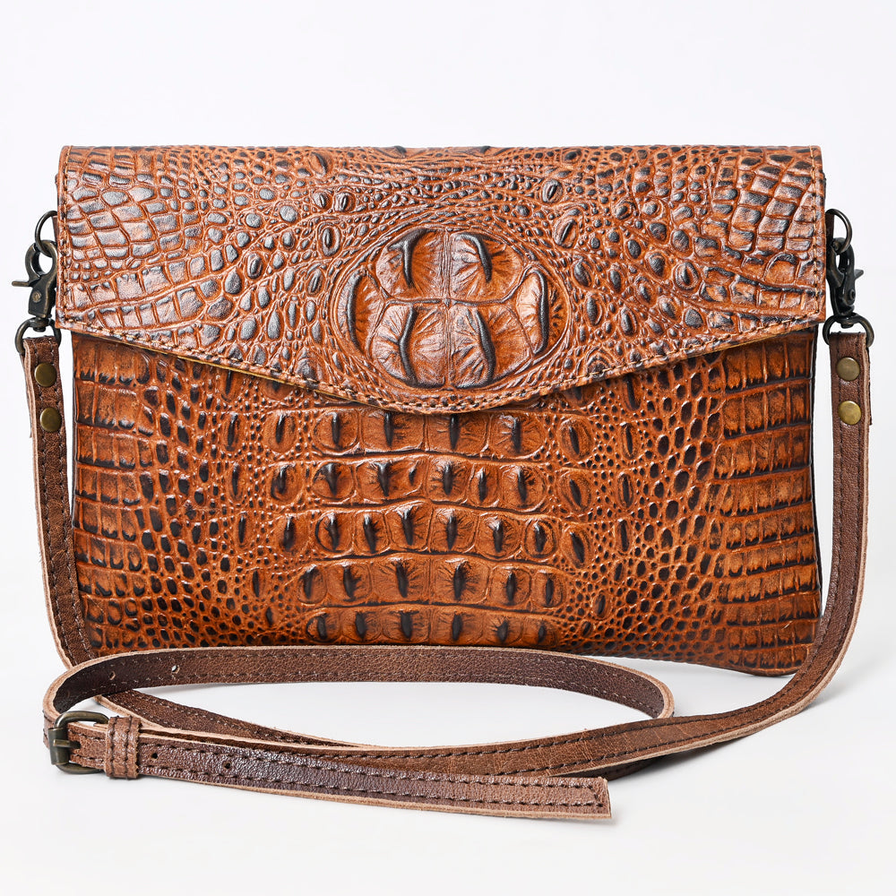 ADBGS178BJ American Darling Crocodile Embossed Genuine Leather Women Bag Western Handbag Purse