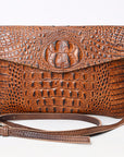 ADBGS178BJ American Darling Crocodile Embossed Genuine Leather Women Bag Western Handbag Purse
