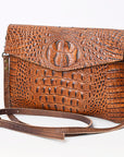 ADBGS178BJ American Darling Crocodile Embossed Genuine Leather Women Bag Western Handbag Purse