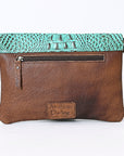 ADBGS178BK American Darling Crocodile Embossed Genuine Leather Women Bag Western Handbag Purse