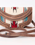 American Darling ADBG1097 Wallet Hand Tooled Saddle Blanket Genuine Leather women bag western handbag purse