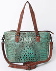 American Darling Crocodile Embossed Genuine Leather Women Bag Western Handbag Purse