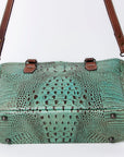 American Darling Crocodile Embossed Genuine Leather Women Bag Western Handbag Purse
