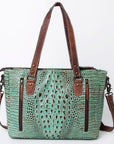 American Darling Crocodile Embossed Genuine Leather Women Bag Western Handbag Purse