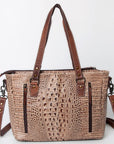 American Darling Crocodile Embossed Genuine Leather Women Bag Western Handbag Purse
