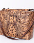 American Darling Crocodile Embossed Genuine Leather Women Bag Western Handbag Purse