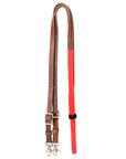 8 Ft Hilason Horse Western Leather Rubber Grip Barrel Split Reins