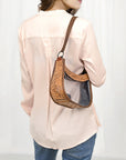 American Darling ADBG1098 Clear Bag Hand Tooled Genuine Leather Women Bag Western Handbag Purse