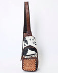 American Darling Sling Hand Tooled Hair-On Genuine Leather women bag western handbag purse