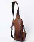 American Darling Sling Hand Tooled Hair-On Genuine Leather women bag western handbag purse
