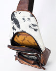 American Darling Sling Hand Tooled Hair-On Genuine Leather women bag western handbag purse