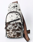 American Darling Sling Hand Tooled Hair-On Genuine Leather women bag western handbag purse