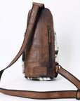 American Darling Sling Hand Tooled Hair-On Genuine Leather women bag western handbag purse