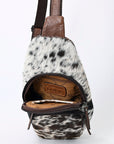 American Darling Sling Hand Tooled Hair-On Genuine Leather women bag western handbag purse