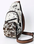 American Darling Sling Hand Tooled Hair-On Genuine Leather women bag western handbag purse