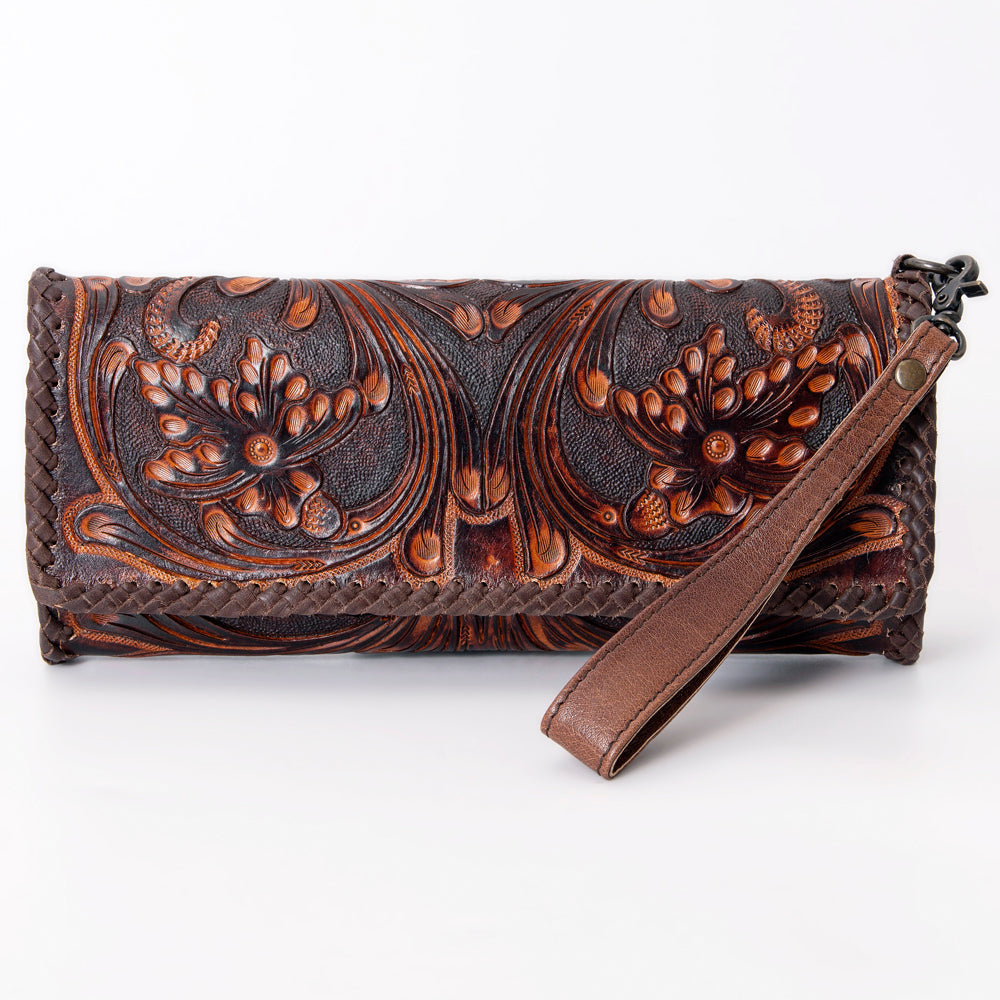 American Darling ADBG1106A Wallet Hand Tooled Genuine Leather Women Bag Western Handbag Purse