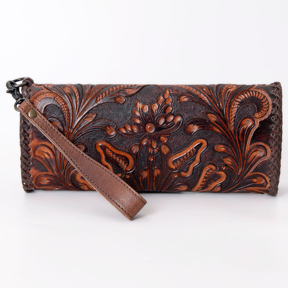 American Darling ADBG1106A Wallet Hand Tooled Genuine Leather Women Bag Western Handbag Purse