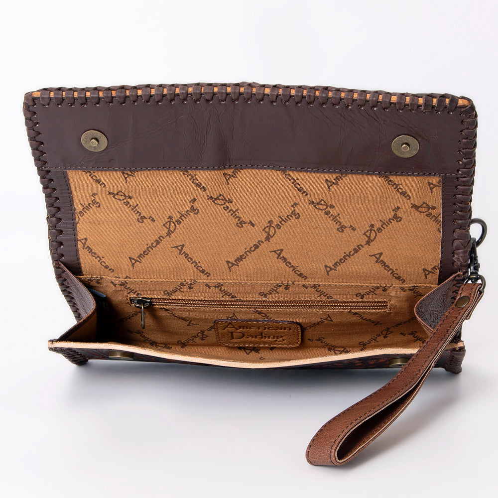 American Darling ADBG1106A Wallet Hand Tooled Genuine Leather Women Bag Western Handbag Purse