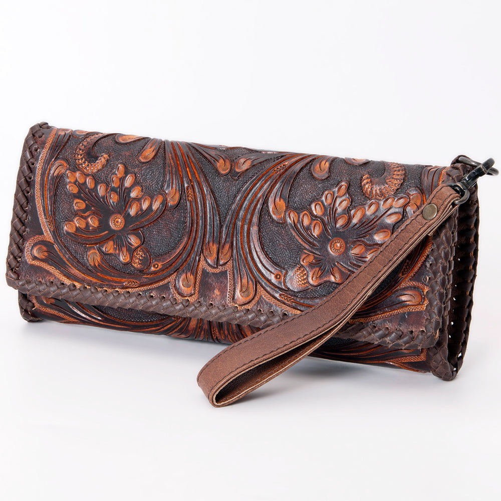 American Darling ADBG1106A Wallet Hand Tooled Genuine Leather Women Bag Western Handbag Purse