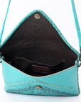 American Darling Envelope Hand Tooled Genuine Leather women bag western handbag purse