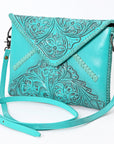American Darling Envelope Hand Tooled Genuine Leather women bag western handbag purse