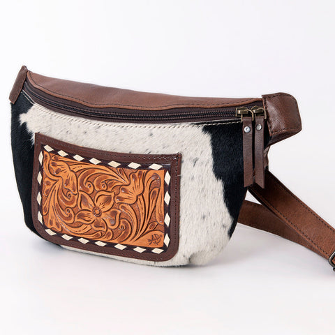 ADBG1110 American Darling Fanny Pack Hand Tooled Hair-On Genuine Leather women bag western handbag purse